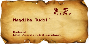 Magdika Rudolf névjegykártya